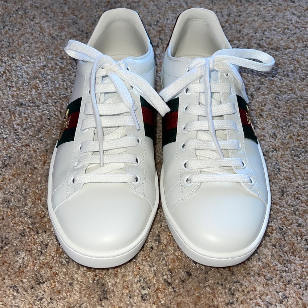 Gucci Ace Embroidered Sneakers with Bee